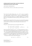 Báo cáo hóa học: "ENTIRE POSITIVE SOLUTION TO THE SYSTEM OF NONLINEAR ELLIPTIC EQUATIONS"