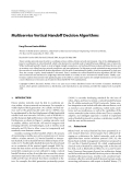 Báo cáo hóa học: "  Multiservice Vertical Handoff Decision Algorithms Fang Zhu and Janise McNair"