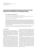 Báo cáo hóa học: " Joint Frequency Ambiguity Resolution and Accurate Timing Estimation in OFDM Systems with Multipath Fading"