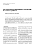 Báo cáo hóa học: " Error Control Coding in Low-Power Wireless Sensor Networks: When Is ECC Energy-Efﬁcient?"