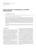 Báo cáo hóa học: "  Capacity Planning for Group-Mobility Users in OFDMA Wireless Networks"