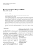 Báo cáo hóa học: "  Performance Evaluation of Important Ad Hoc Network Protocols"