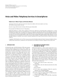 Báo cáo hóa học: "  Voice and Video Telephony Services in Smartphone Valeria Loscri’, Mauro Tropea, and Salvatore Marano"