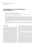 Báo cáo hóa học: "  TCP-M: Multiflow Transmission Control Protocol for Ad Hoc Networks"