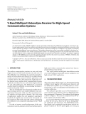 Báo cáo hóa học: "  Research Article V-Band Multiport Heterodyne Receiver for High-Speed Communication Systems"