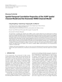 Báo cáo hóa học: "  Research Article Spatial-Temporal Correlation Properties of the 3GPP Spatial Channel Model and the Kronecker MIMO Channel Model"