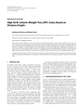 Báo cáo hóa học: "  Research Article High Girth Column-Weight-Two LDPC Codes Based on Distance Graphs"