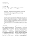 Báo cáo hóa học: " Research Article Polarization Behavior of Discrete Multipath and Diffuse Scattering in Urban Environments "