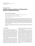 Báo cáo hóa học: " Research Article Usability of Legacy p2p Multicast in Multihop Ad Hoc Networks: An Experimental Study Andrea Passarella and Franca Delmastro"