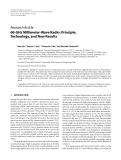 Báo cáo hóa học: "  Research Article 60-GHz Millimeter-Wave Radio: Principle, Technology, and New Results"