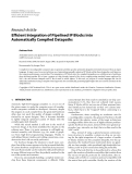 Báo cáo hóa học: " Research Article Efﬁcient Integration of Pipelined IP Blocks into Automatically Compiled Datapaths Andreas Koch"