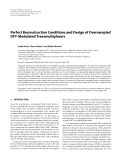 Báo cáo hóa học: " Perfect Reconstruction Conditions and Design of Oversampled DFT-Modulated Transmultiplexers"