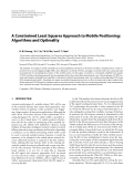 Báo cáo hóa học: " A Constrained Least Squares Approach to Mobile Positioning: Algorithms and Optimality"