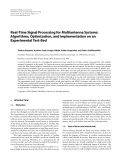 Báo cáo hóa học: " Real-Time Signal Processing for Multiantenna Systems: Algorithms, Optimization, and Implementation on an Experimental Test-Bed"