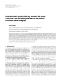 Báo cáo hóa học: " From Matched Spatial Filtering towards the Fused Statistical Descriptive Regularization Method for Enhanced Radar Imaging"