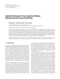 Báo cáo hóa học: "Optimal Training for Time-Selective Wireless Fading Channels Using Cutoff Rate"