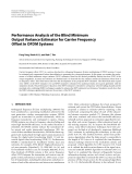 Báo cáo hóa học: "Performance Analysis of the Blind Minimum Output Variance Estimator for Carrier Frequency Offset in "