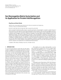 Báo cáo hóa học: "  Fast Nonnegative Matrix Factorization and Its Application for Protein Fold Recognition"