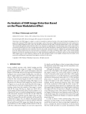 Báo cáo hóa học: "An Analysis of ISAR Image Distortion Based on the Phase Modulation Effect"