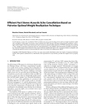 Báo cáo hóa học: " Efﬁcient Fast Stereo Acoustic Echo Cancellation Based on Pairwise Optimal Weight Realization Technique"