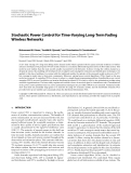 Báo cáo hóa học: " Stochastic Power Control for Time-Varying Long-Term Fading Wireless Networks"