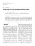 Báo cáo hóa học: " Research Article Efﬁcient Recursive Multichannel Blind Image Restoration"