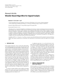 Báo cáo hóa học: " Research Article Wavelet-Based Algorithm for Signal Analysis"