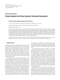 Báo cáo hóa học: " Research Article Prony Analysis for Power System Transient Harmonics"