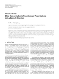 Báo cáo hóa học: " Research Article Blind Deconvolution in Nonminimum Phase Systems Using Cascade Structure"