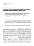 Báo cáo hóa học: "  Research Article Interface for Barge-in Free Spoken Dialogue System Based on Sound Field Reproduction and Microphone Array"