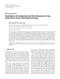 Báo cáo hóa học: " Research Article Equalization of Loudspeaker and Room Responses Using Kautz Filters: Direct Least Squares Design"