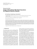 Báo cáo hóa học: "  Research Article Design of Nonuniform Filter Bank Transceivers for Frequency Selective Channels"