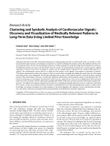 Báo cáo hóa học: " Research Article Clustering and Symbolic Analysis of Cardiovascular Signals: Discovery and Visualization of "