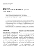 Báo cáo hóa học: "  Research Article Model Order Selection for Short Data: An Exponential Fitting Test (EFT)"