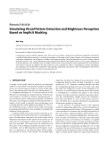 Báo cáo hóa học: " Research Article Simulating Visual Pattern Detection and Brightness Perception Based on Implicit Masking"