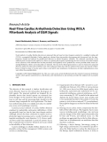 Báo cáo hóa học: " Research Article Real-Time Cardiac Arrhythmia Detection Using WOLA Filterbank Analysis of EGM Signals"