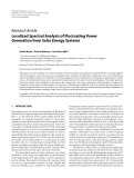 Báo cáo hóa học: " Research Article Localized Spectral Analysis of Fluctuating Power Generation from Solar Energy Systems"