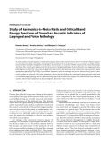 Báo cáo hóa học: " Research Article Study of Harmonics-to-Noise Ratio and Critical-Band Energy Spectrum of Speech as Acoustic Indicators of Laryngeal and Voice Pathology"