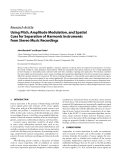 Báo cáo hóa học: "  Research Article Using Pitch, Amplitude Modulation, and Spatial Cues for Separation of Harmonic Instruments from Stereo Music Recordings"