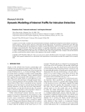 Báo cáo hóa học: " Research Article Dynamic Modeling of Internet Trafﬁc for Intrusion Detection"