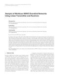 Báo cáo hóa học: " Analysis of Multiuser MIMO Downlink Networks Using Linear Transmitter and Receivers"