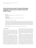 Báo cáo hóa học: " Joint Performance Study of Channel Estimation and Multiuser Detection for Uplink Long-Code CDMA Systems"