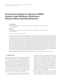 Báo cáo hóa học: "  Performance Analysis of Capacity of MIMO Systems under Multiuser Interference Based on Worst-Case Noise Behavior"