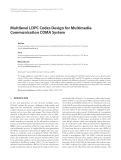 Báo cáo hóa học: "  Multilevel LDPC Codes Design for Multimedia Communication CDMA System"