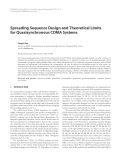 Báo cáo hóa học: "  Spreading Sequence Design and Theoretical Limits for Quasisynchronous CDMA Systems"