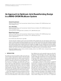 Báo cáo hóa học: " An Approach to Optimum Joint Beamforming Design in a MIMO-OFDM Multiuser System"