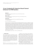 Báo cáo hóa học: "  A Low-Complexity KL Expansion-Based Channel Estimator for OFDM Systems"