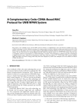 Báo cáo hóa học: " A Complementary Code-CDMA-Based MAC Protocol for UWB WPAN System"