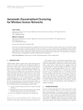 Báo cáo hóa học: " Automatic Decentralized Clustering for Wireless Sensor Networks"