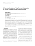 Báo cáo hóa học: " Differential Amplitude Pulse-Position Modulation for Indoor Wireless Optical Communications"